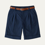 Shorts Chino pour Hommes avec Pli Double, Ceinture et Manches Roulées