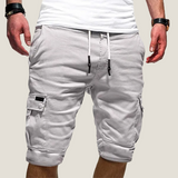 Shorts Cargo pour Hommes avec Poches à Rabat Double et Taille à Cordon
