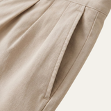 Shorts Chino pour Hommes avec Pli Double, Ceinture et Manches Roulées