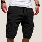 Shorts Cargo pour Hommes avec Poches à Rabat Double et Taille à Cordon