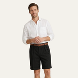 Shorts Chino pour Hommes avec Pli Double, Ceinture et Manches Roulées