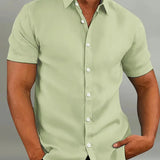 Chemise à manches courtes pour hommes avec col classique