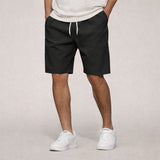 Shorts tissés pour hommes avec taille élastique et cordon de serrage