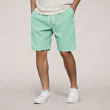 Shorts tissés pour hommes avec taille élastique et cordon de serrage