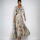 Robe portefeuille florale pour femmes