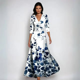 Robe portefeuille florale pour femmes