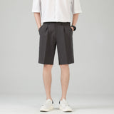 Shorts Chino pour Hommes avec Coupe Droite et Plis
