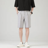 Shorts Chino pour Hommes avec Coupe Droite et Plis